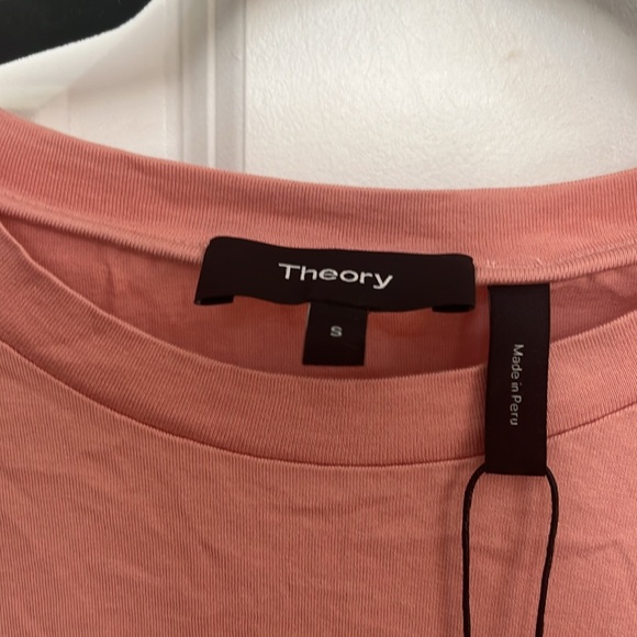 Theory Tiny Tee in Deep Carnation - Picture 3 of 4